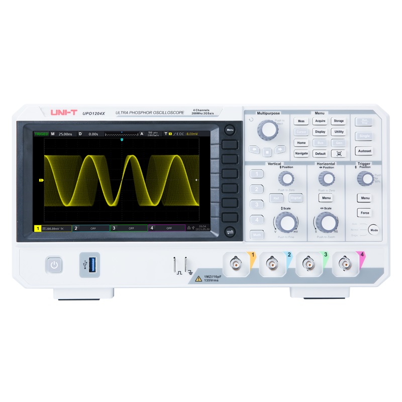 Digital Storage Oscilloscope 4 Channel 100Mhz - UNI-T UPO1104X 100 МГц цифровой осциллограф