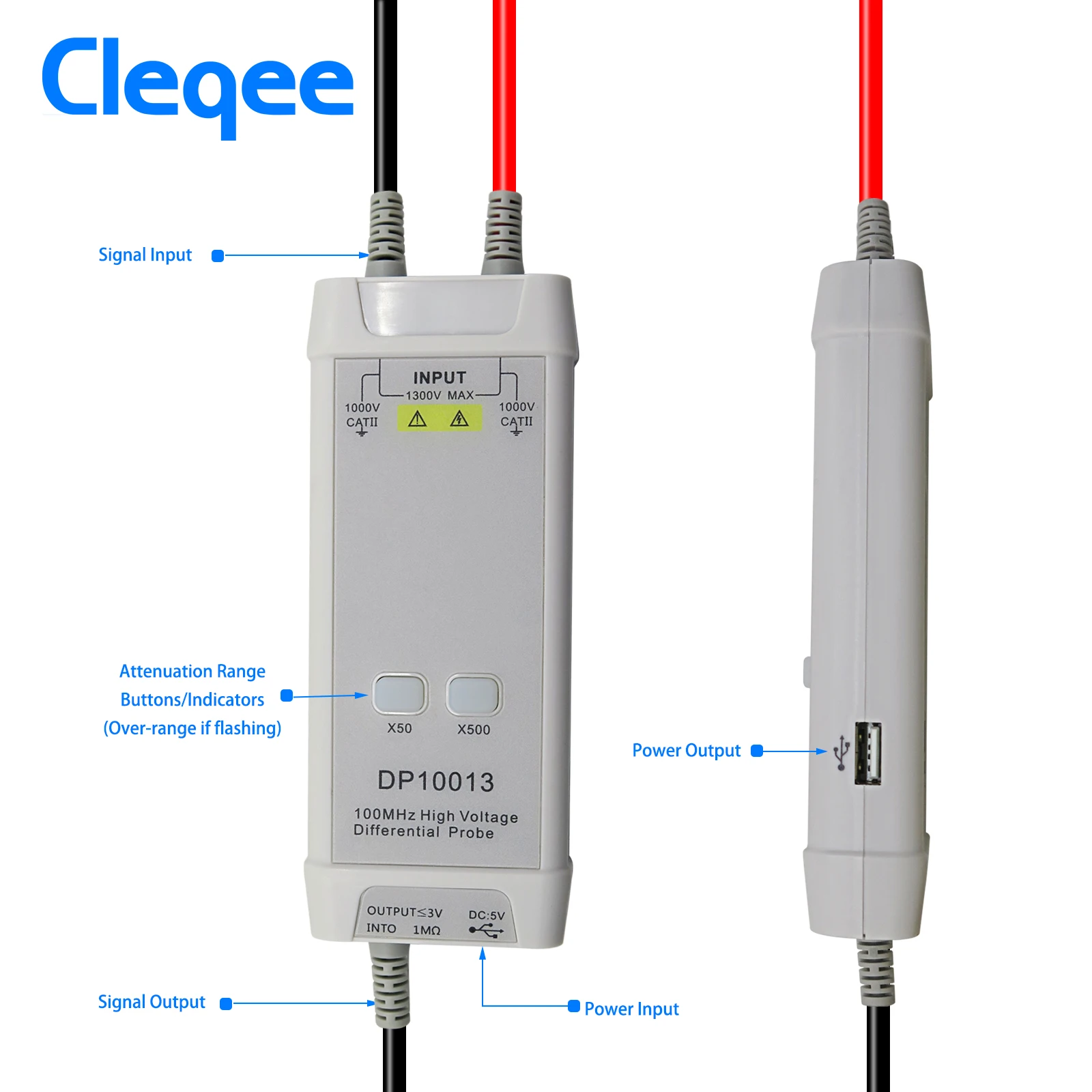 High Voltage Differential Probe 100Mhz 1300V - Высоковольтный осциллограф Cleqee 1300 В, 100