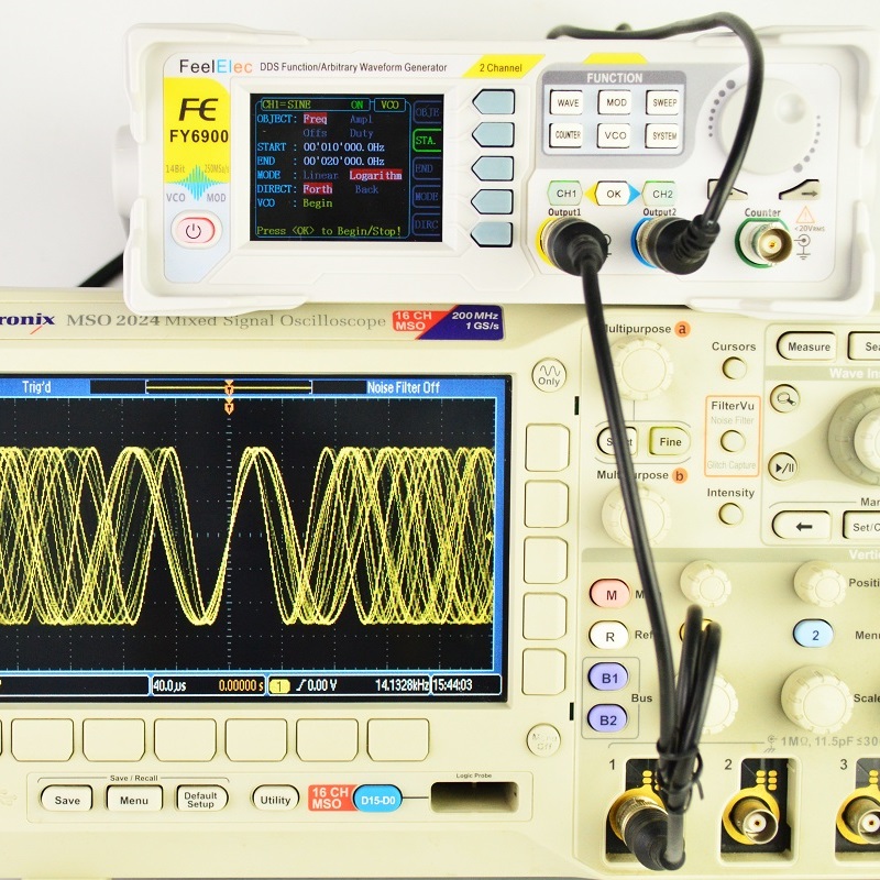 Dual Channel Arbitrary Waveform Function Generator 60Mhz - Feelelec FY6900 0-60 МГц Функция цифрового