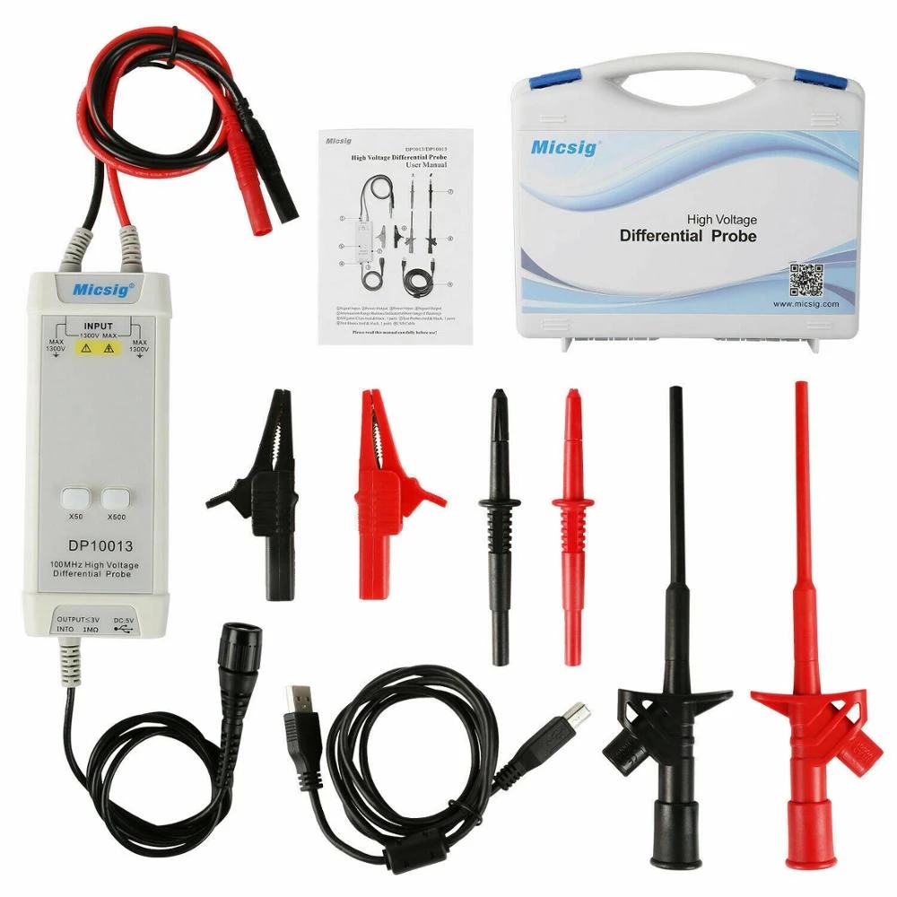 High Voltage Differential Probe 100Mhz 1300V - 2025Micsig Осциллограф 1300 В 100 МГц