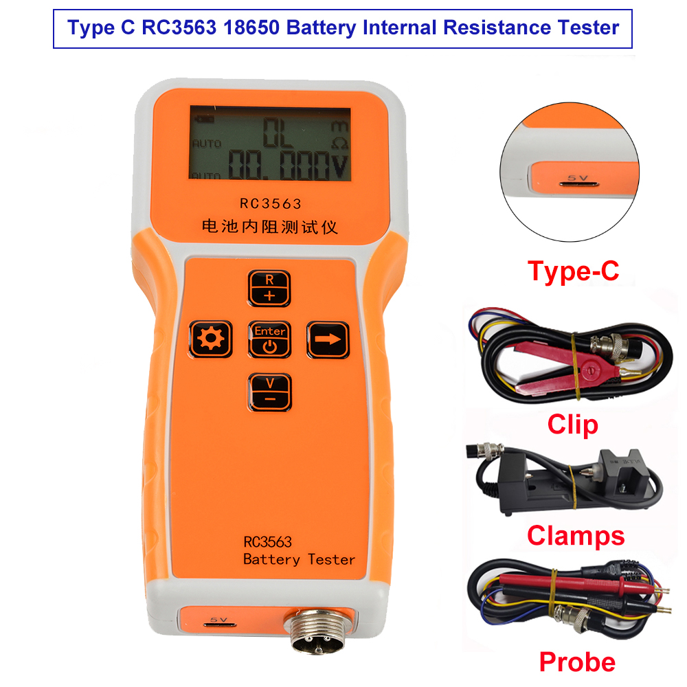 Battery Internal Resistance Tester Four Wire - Тестер внутреннего сопротивления и напряжения аккумулятора